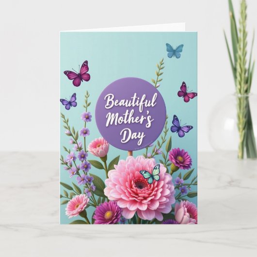 素敵な母の日デザインハートカード カード (正面)