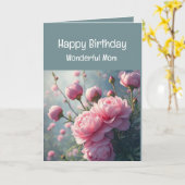 素敵な母の誕生日 ぼたんの庭の花 カード (黄色い花)
