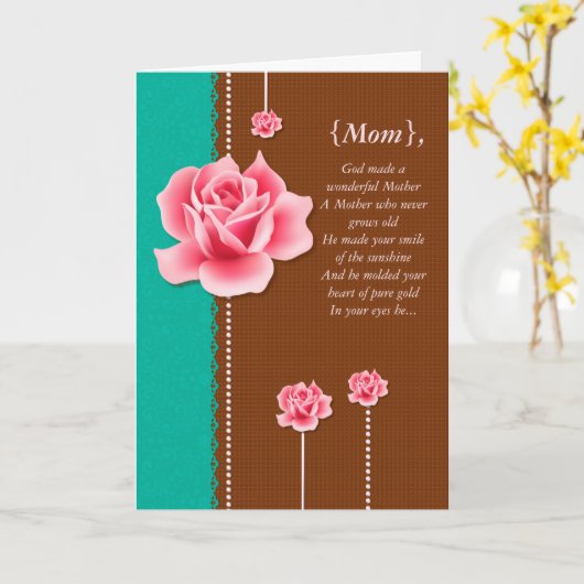 素敵な母エレガント母の日のカード カード (黄色い花)