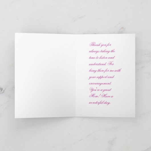 素敵な母親へ カード (内部)