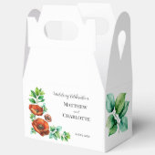 素敵な水彩の赤いポピー ヴィンテージスタイル フェイバーボックス (見開き)