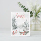 素敵な水彩季節のご挨拶 シーズンカード (スタンド正面)