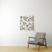 素敵な水彩画のリンゴの木の花と蜂 タペストリー (インサイチュ)