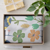 素敵な水彩花模様 美しい色合い ピンク 薄葉紙 (ギフト)