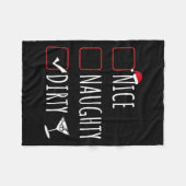 素敵な汚いけないクおもしろいリスマティニ フリースブランケット (正面(横))