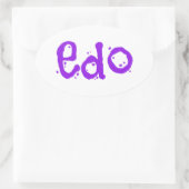 素敵な江戸 楕円形シール (バッグ)