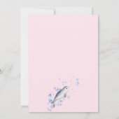 素敵な海の船酔いバブルベビーシャワー 招待状 (裏面)