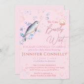 素敵な海の船酔いバブルベビーシャワー 招待状 (正面/裏面)