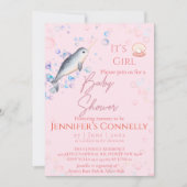 素敵な海の船酔いバブルベビーシャワー 招待状 (正面)