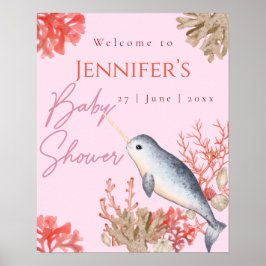 素敵な海ナールベイビーシャワー歓迎ポスター ポスター