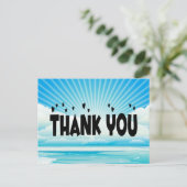 素敵な海洋への感謝の気持ちを込めて　サンライズブルー＆ホワイト ポストカード (スタンド正面)