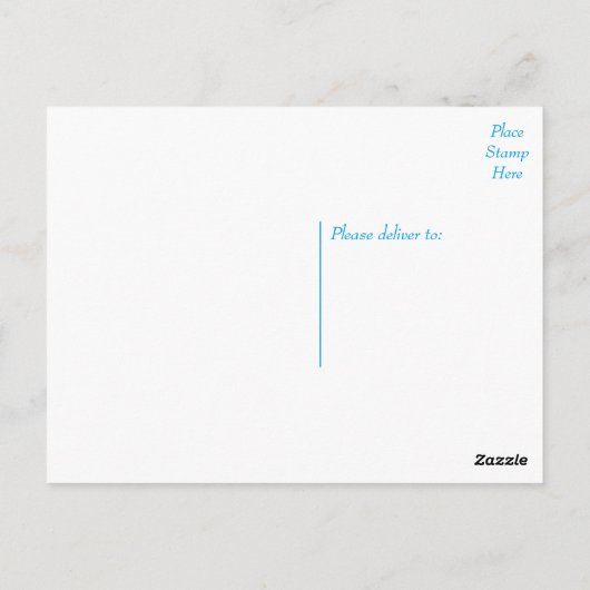 素敵な海洋への感謝の気持ちを込めて　サンライズブルー＆ホワイト ポストカード (裏面)