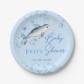 素敵な海男の赤ちゃんナロウハーブベビーシャワー ペーパープレート (正面)