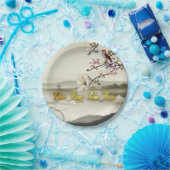 素敵な牧歌的なシーン春ベトナム新年PP ペーパープレート (パーティー)