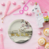 素敵な牧歌的なシーン春ベトナム新年PP ペーパープレート (パーティー)