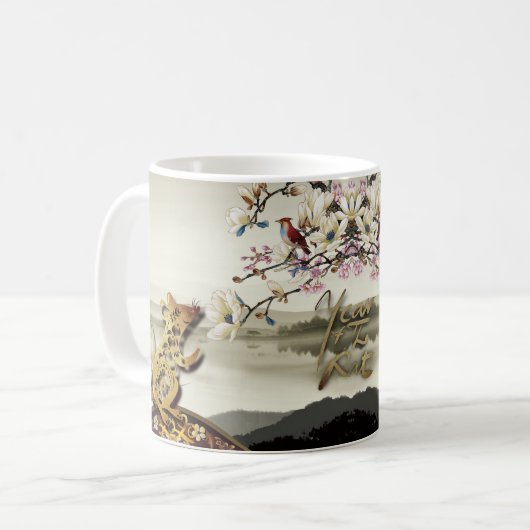 素敵な牧歌的なシーンChines Rat年2020 W Mug コーヒーマグカップ (正面左)