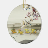 素敵な牧歌的なシーンVietnam New Year Tet RCO セラミックオーナメント (左)