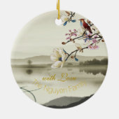 素敵な牧歌的なシーンVietnam New Year Tet RCO セラミックオーナメント (裏面)