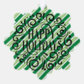 素敵な犬あなた自身の休日を作成 オーナメントカード (裏面)