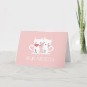 素敵な猫のバレンタインデー シーズンカード (正面)