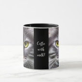 素敵な猫のポートレート- personalizable マグカップ (中央)