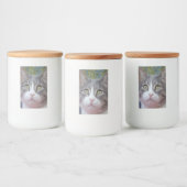 素敵な猫食品容器ラベル フードラベル (ボトル)