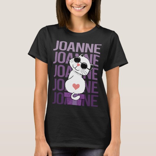 素敵な猫 – ジョアンの名前 Tシャツ (正面)