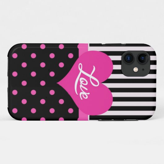 素敵な甘いピンクエレガントの水玉模様 Case-Mate iPhoneケース (裏面(横))