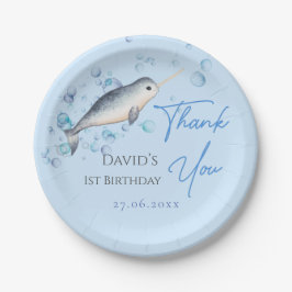 素敵な男の赤ちゃんナルワールバブル1st誕生日 ペーパープレート