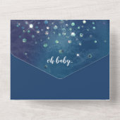 素敵な白鳥の母親の女の子の赤ちゃんシャワー オールインワン招待状 (裏面)