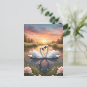 素敵な白鳥 ポストカード (スタンド正面)