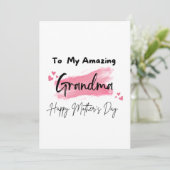 素敵な祖母へ　お母さんの日おめでとう カード (スタンド正面)