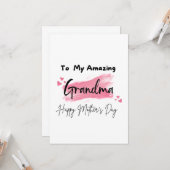 素敵な祖母へ　お母さんの日おめでとう カード (正面/裏面インサイチュ)