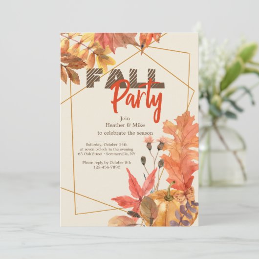 素敵な秋の招待状 招待状 (スタンド正面)