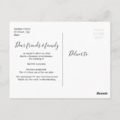 素敵な筆記体 写真の日付を変更 ポストカード (裏面)