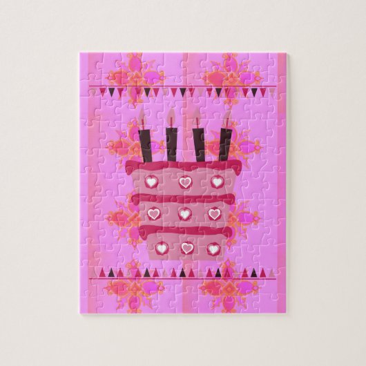 素敵な素敵な賛美ハッピーバースデーを持つ ジグソーパズル (縦)