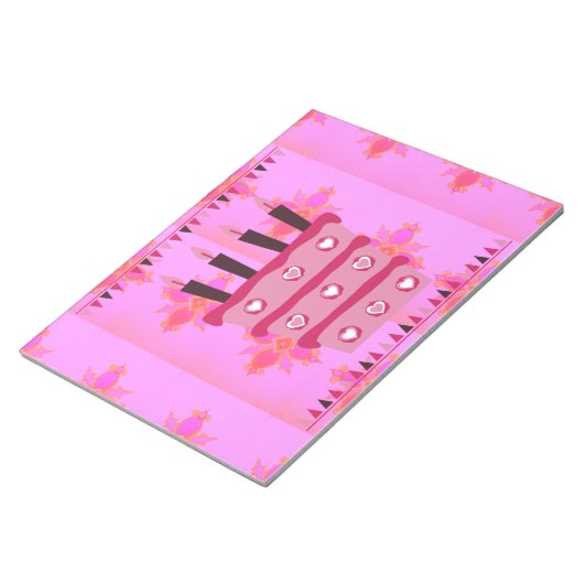 素敵な素敵な賛美ハッピーバースデーを持つ ノートパッド (アングル)