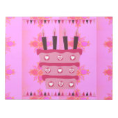 素敵な素敵な賛美ハッピーバースデーを持つ ノートパッド (正面)