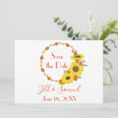 素敵な素朴ひまわりリース セーブザデート (スタンド正面)