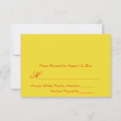 素敵な素朴ひまわりRSVP 招待状 (裏面)