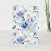 素敵な紫とラベンダーと白い花の誕生日 カード (裏面)