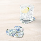 素敵な紫の花のブライダルシャワー ペーパーコースター (インサイチュ)