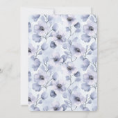 素敵な紫色のラベンダー花の誕生日 招待状 (裏面)