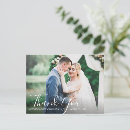 素敵な結婚台本感謝していのあなたの写真カード ポストカード (スタンド正面)