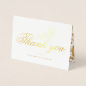 素敵な結婚台本感謝していのあなたの写真カード 箔カード (正面)