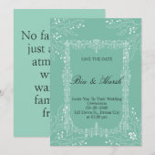 素敵な結婚式のカード 招待状 (正面/裏面)