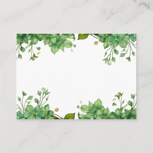 素敵な緑とストライプ春の結婚式詳細 エンクロージャーカード (裏面)