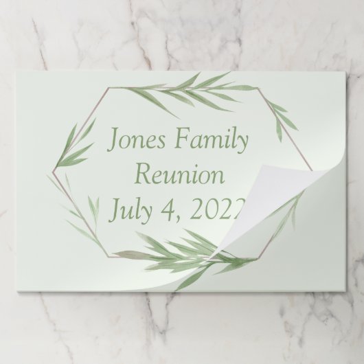 素敵な緑のカスタム懇親会ランチョンマット ペーパーパッド (折り畳み)