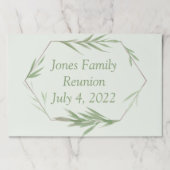 素敵な緑のカスタム懇親会ランチョンマット ペーパーパッド (正面)