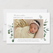 素敵な緑のベビー誕生のお知らせ シーズンカード (正面)